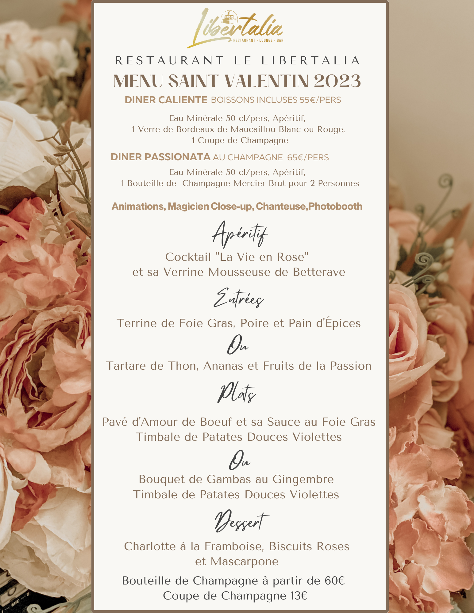 Menu Saint Valentin Libertalia 2032